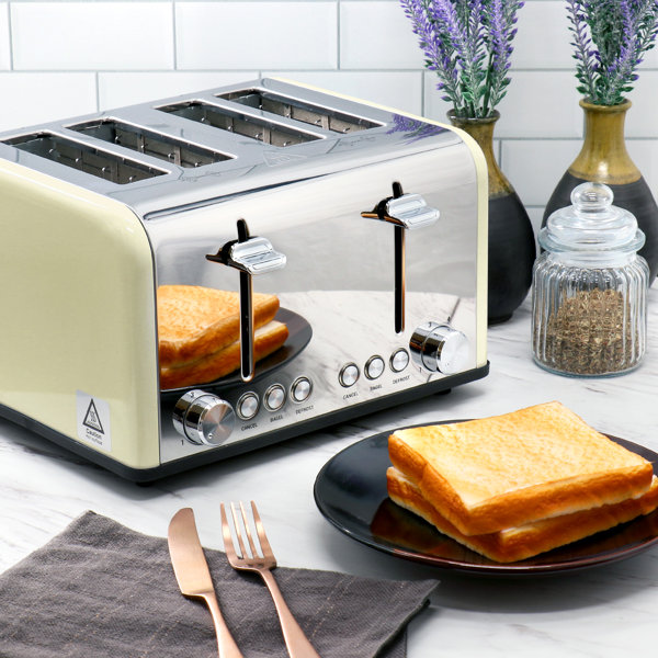 Redmond 4Slice Extra Wide Slot 1650W Stainless Steel Toaster in Light Blue Wayfair